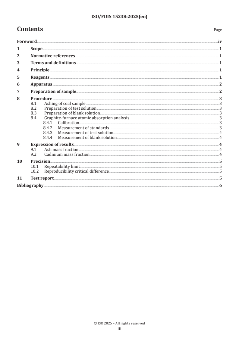 ISO/FDIS 15238 - Coal — Determination of total cadmium
Released:12. 03. 2025