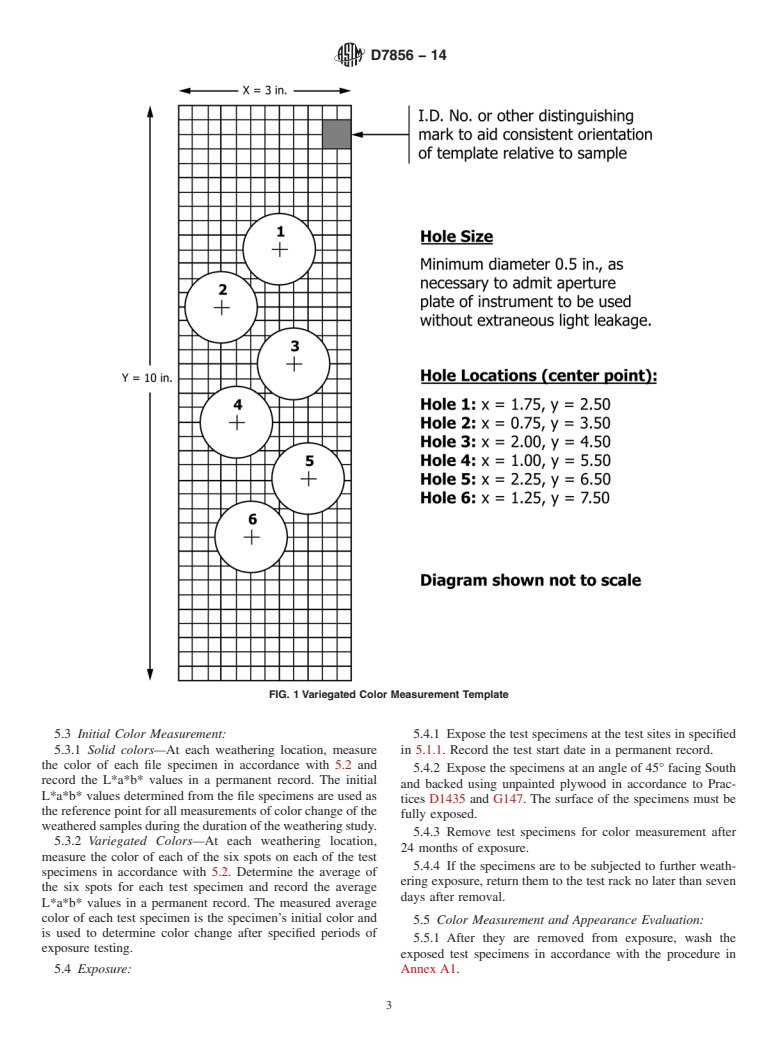 ASTM D7856-14 - Standard Specification for Color and Appearance Retention of Solid and Variegated Color  Plastic Siding Products using CIELab Color Space