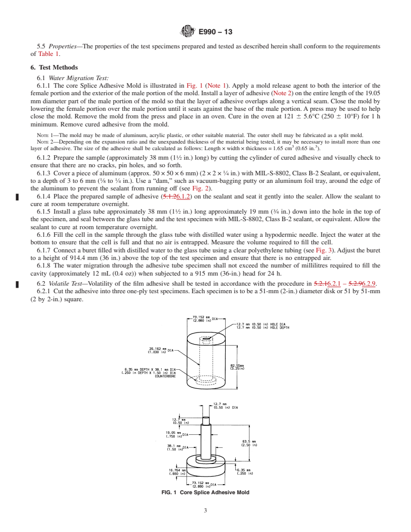 REDLINE ASTM E990-13 - Standard Specification for  Core-Splice Adhesive for Honeycomb Sandwich Structural Panels