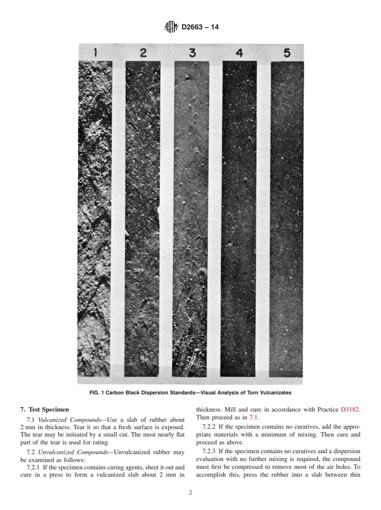 ASTM D2663-14 - Standard Test Methods for  Carbon Black&mdash;Dispersion in Rubber