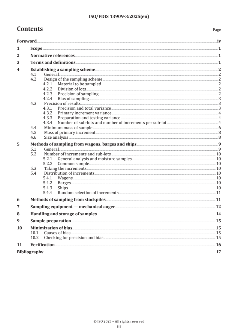 ISO/FDIS 13909-3 - Coal and coke — Mechanical sampling — Part 3: Sampling of coal from stationary lots
Released:26. 03. 2025