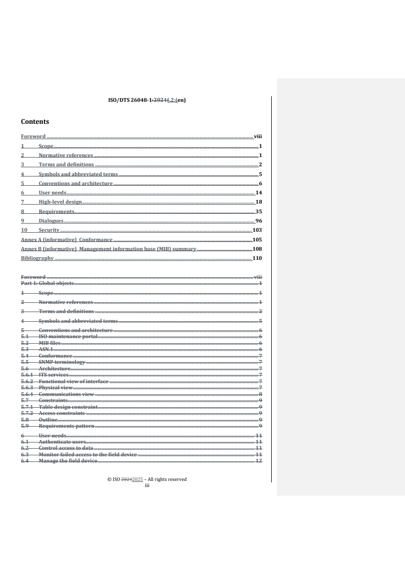 REDLINE ISO/DTS 26048-1.2 - Intelligent transport systems — Field device Simple Network Management Protocol (SNMP) data interface — Part 1: Global objects
Released:23. 04. 2025