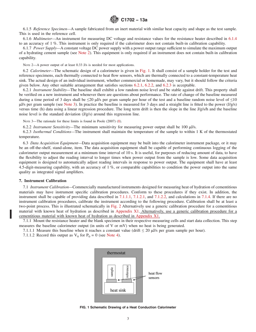 REDLINE ASTM C1702-13a - Standard Test Method for  Measurement of Heat of Hydration of Hydraulic Cementitious  Materials Using Isothermal Conduction Calorimetry