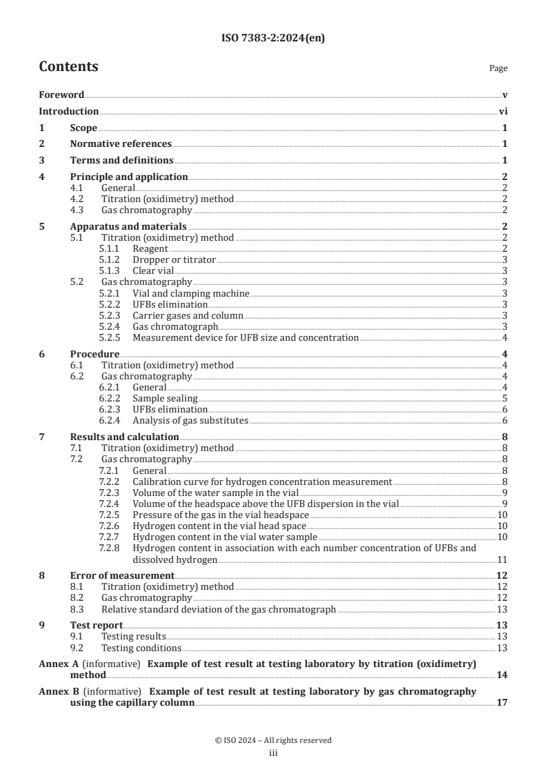 ISO 7383-2:2024 - Fine bubble technology — Evaluation method for determining gas content in fine bubble dispersions in water — Part 2: Hydrogen content
Released:1. 07. 2024