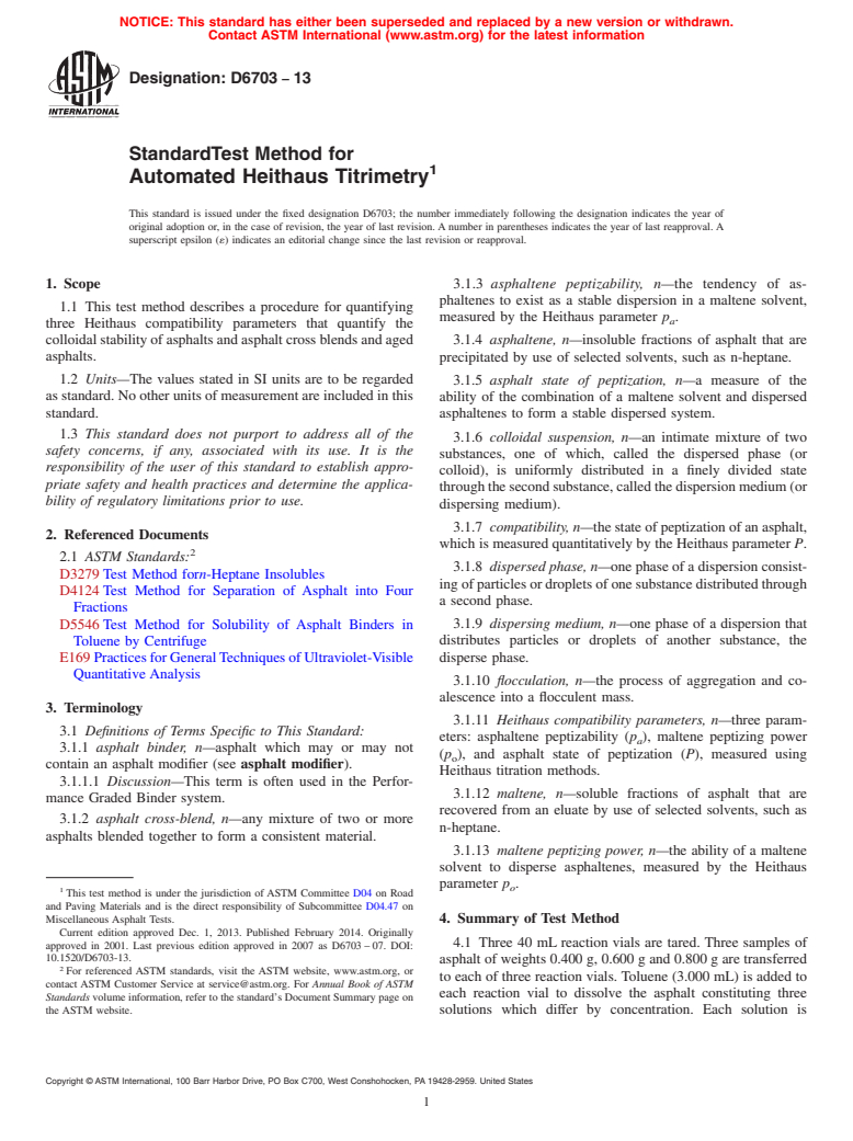 ASTM D6703-13 - Standard Test Method for  Automated Heithaus Titrimetry