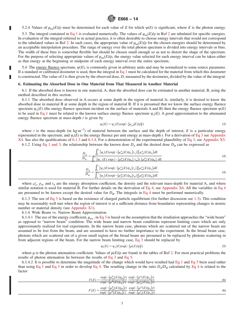 REDLINE ASTM E666-14 - Standard Practice for  Calculating Absorbed Dose From Gamma or X Radiation