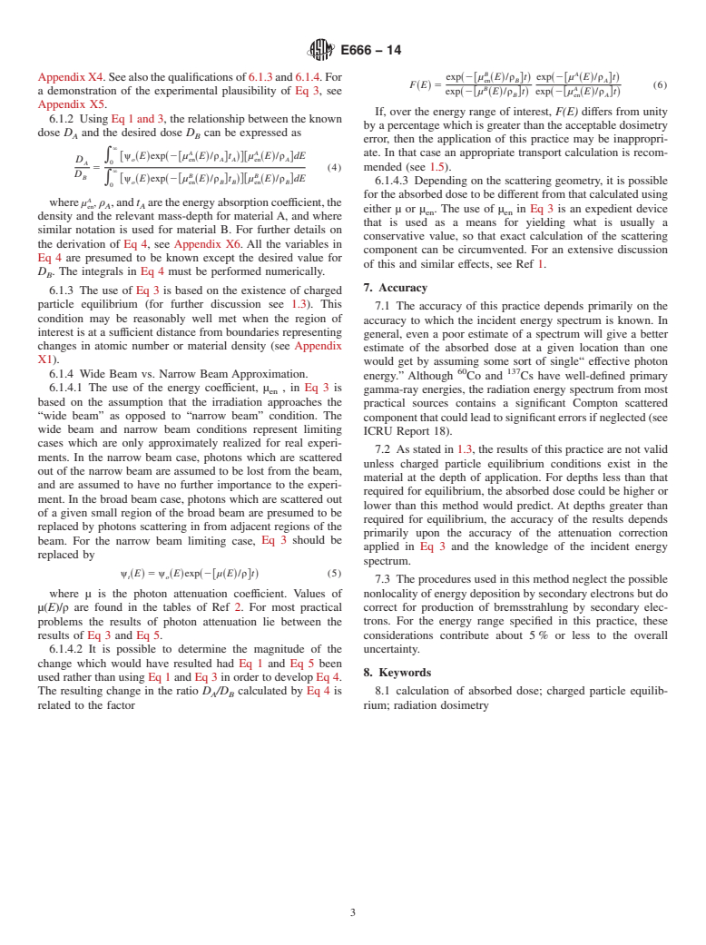 ASTM E666-14 - Standard Practice for  Calculating Absorbed Dose From Gamma or X Radiation