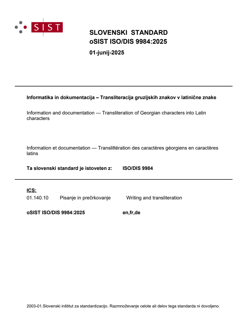 ISO/DIS 9984:2025