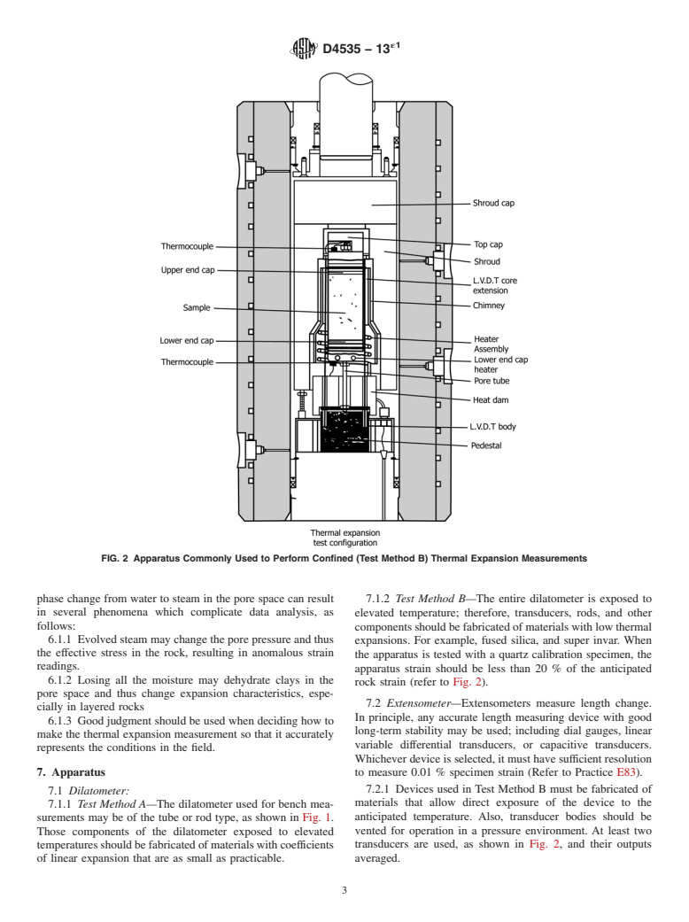 ASTM D4535-13e1 - Standard Test Methods for  Measurement of Thermal Expansion of Rock Using Dilatometer