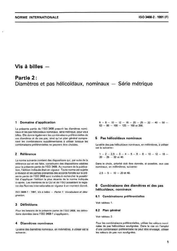 ISO 3408-2:1991 - Vis a billes