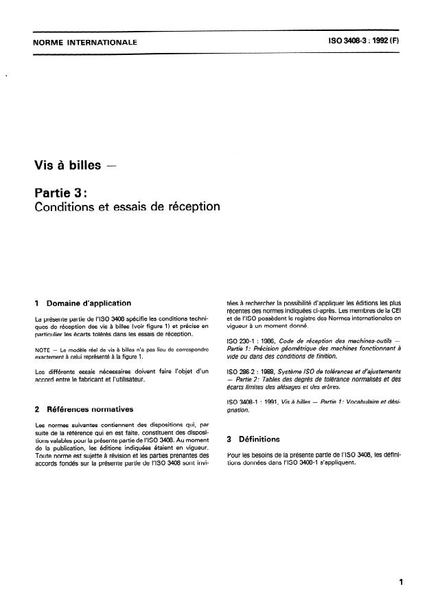 ISO 3408-3:1992 - Vis a billes