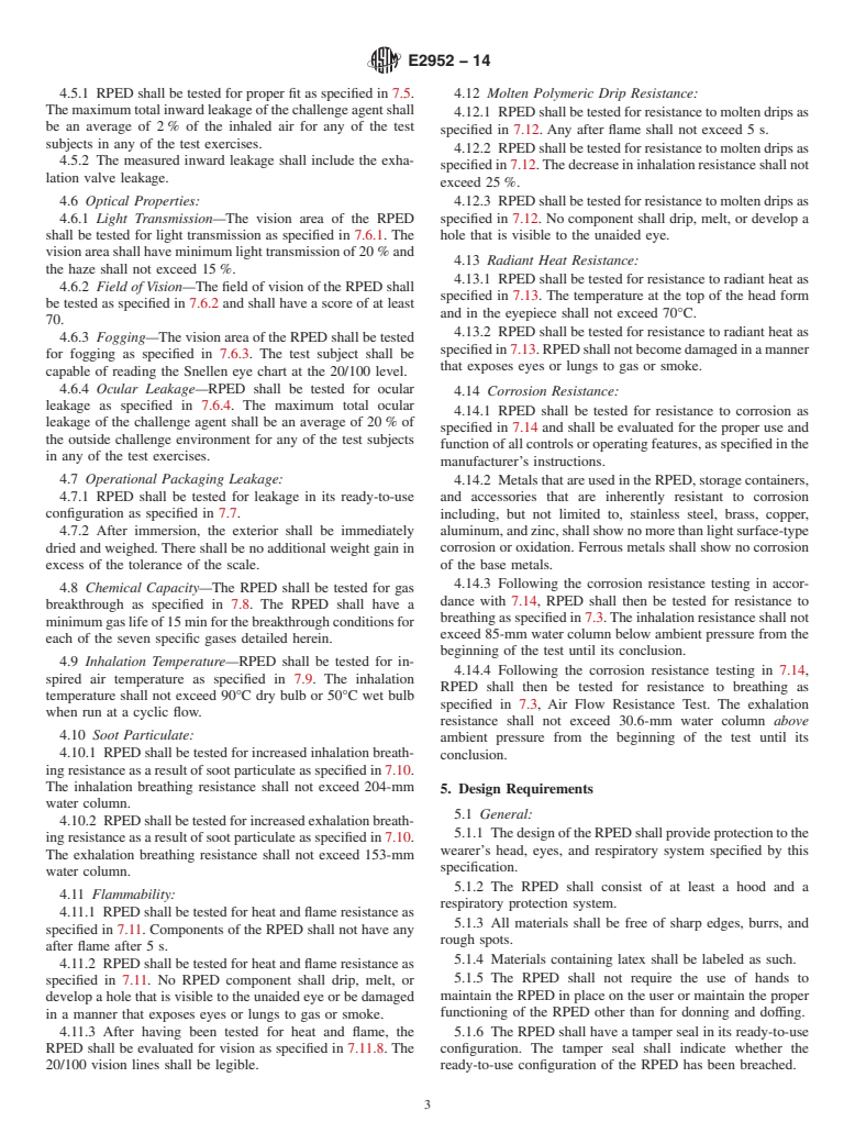 ASTM E2952-14 - Standard Specification for Air-Purifying Respiratory Protective Smoke Escape Devices &#40;RPED&#41;