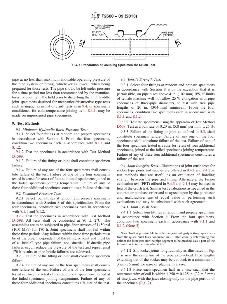 ASTM F2600-09(2013) - Standard Specification for  Electrofusion Type Polyamide-11 Fittings for Outside Diameter  Controlled Polyamide-11 Pipe and Tubing