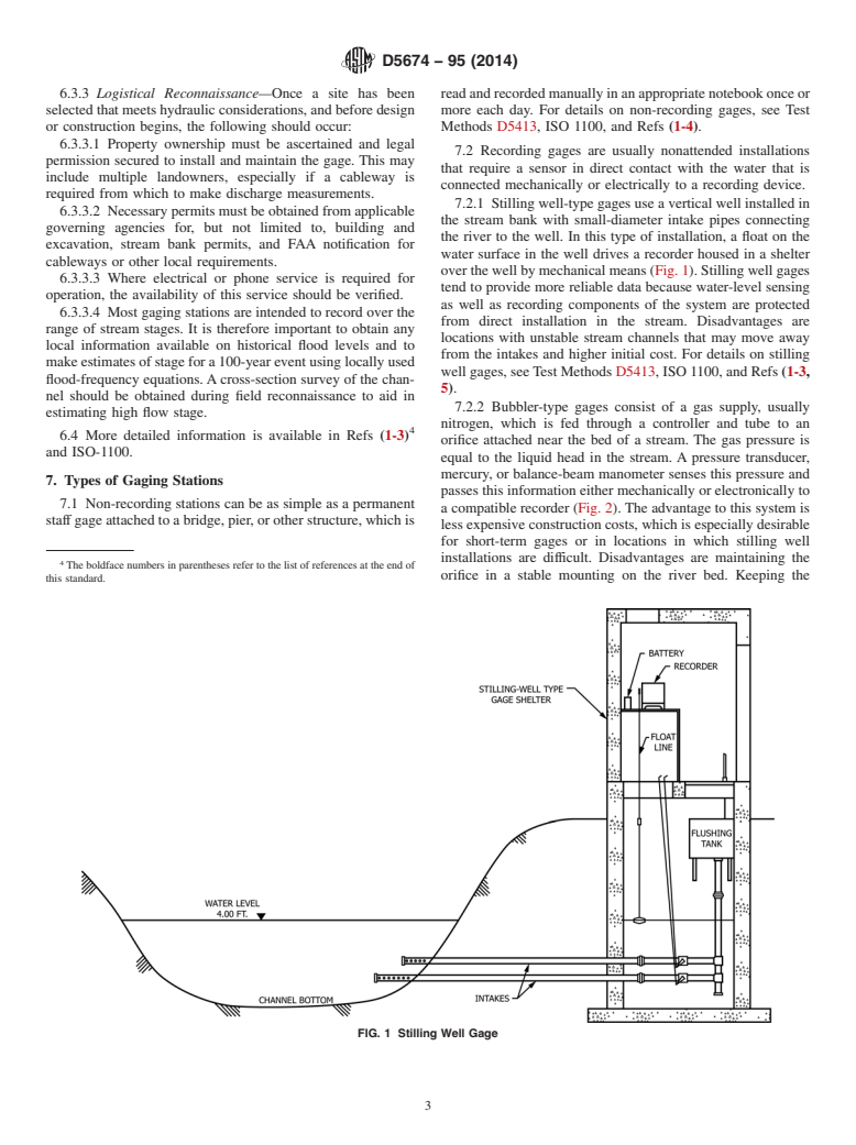 ASTM D5674-95(2014) - Standard Guide for  Operation of a Gaging Station