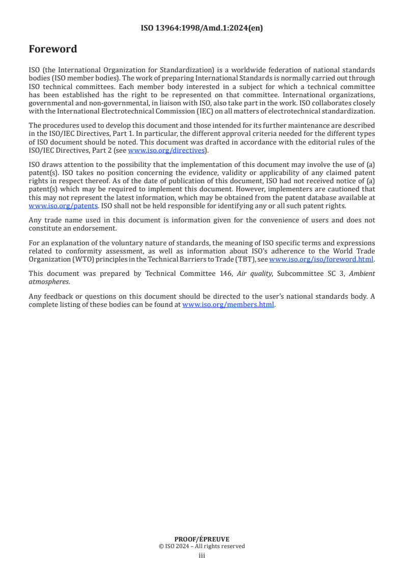 ISO 13964:1998/PRF Amd 1 ISO 13964:1998/PRF Amd 1 - Air quality — Determination of ozone in ambient air — Ultraviolet photometric method — Amendment 1
Released:16. 05. 2024