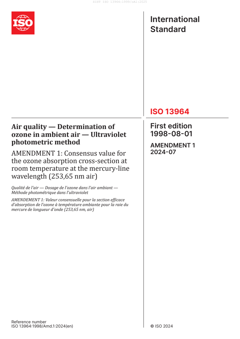 ISO 13964:1999/oA1:2025