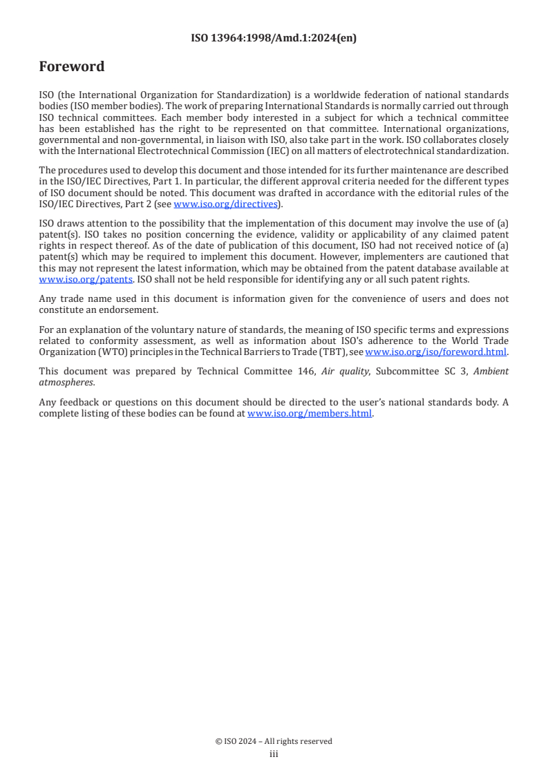 ISO 13964:1998/Amd 1:2024 - Air quality — Determination of ozone in ambient air — Ultraviolet photometric method — Amendment 1: Consensus value for the ozone absorption cross-section at room temperature at the mercury-line wavelength (253,65 nm air)
Released:29. 07. 2024