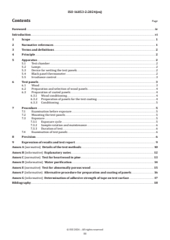ISO 16053-2:2024 - Paints and varnishes — Coating materials and coating systems for exterior wood — Part 2: Exposure of wood coatings to artificial weathering using fluorescent UV lamps and water
Released:20. 03. 2024 - Page 3 preview
