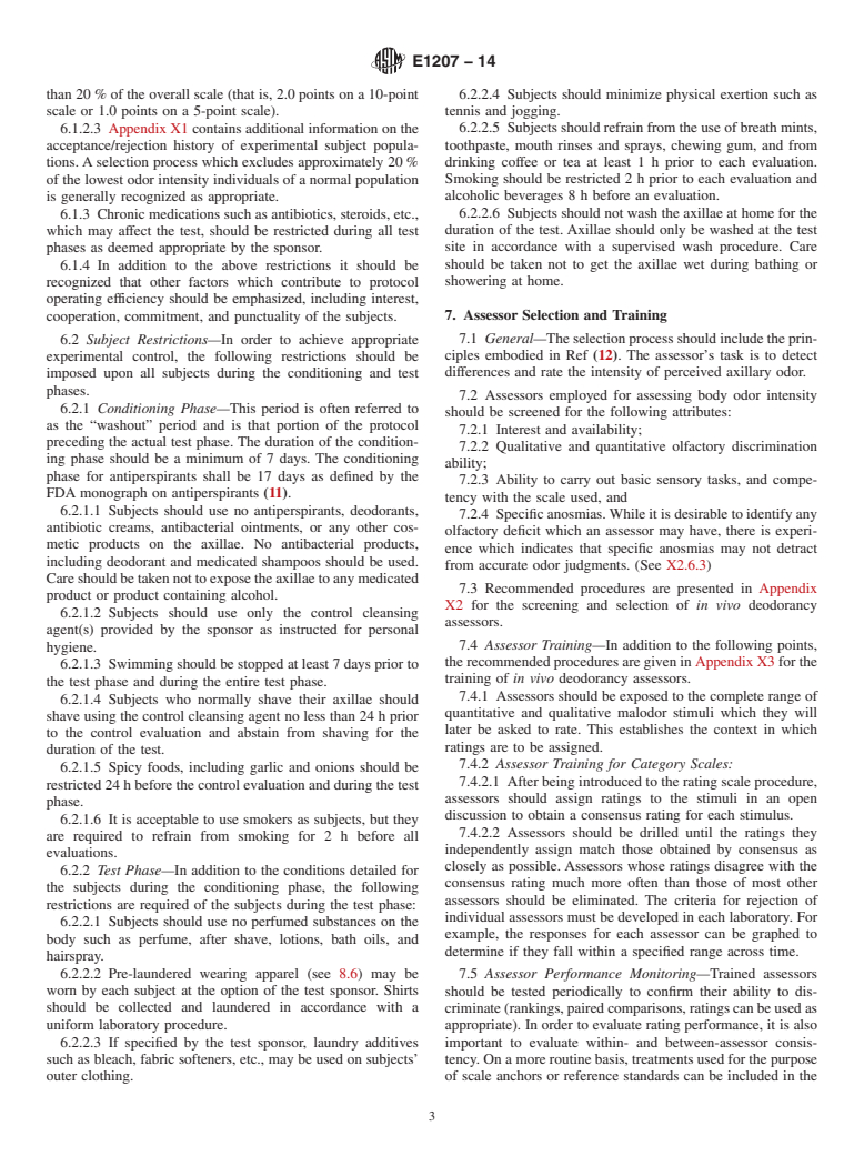 ASTM E1207-14 - Standard Guide for  Sensory Evaluation of Axillary Deodorancy