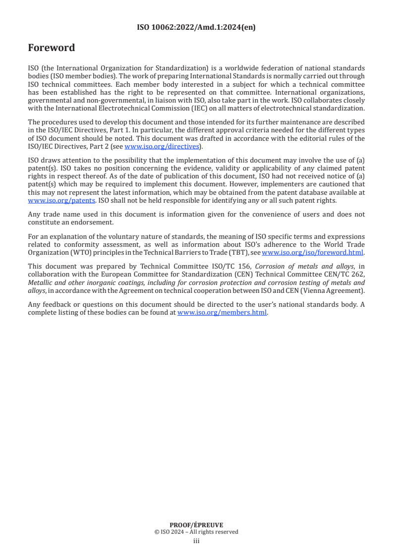 ISO 10062:2022/PRF Amd 1 - Corrosion tests in artificial atmosphere at very low concentrations of polluting gas(es) — Amendment 1: Footnote of Warning
Released:10. 04. 2024