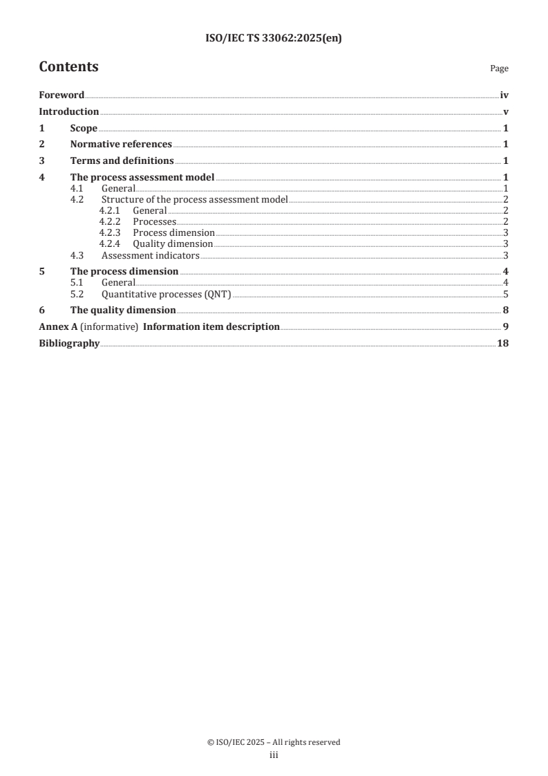 ISO/IEC TS 33062:2025 - Information technology — Process assessment — Process assessment model for quantitative processes to support higher levels of process capability in ISO/IEC 33020
Released:7. 03. 2025