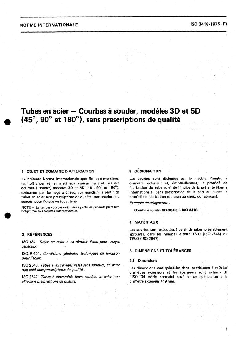 ISO 3418:1975 - Withdrawal of ISO 3418-1975
Released:8/1/1975