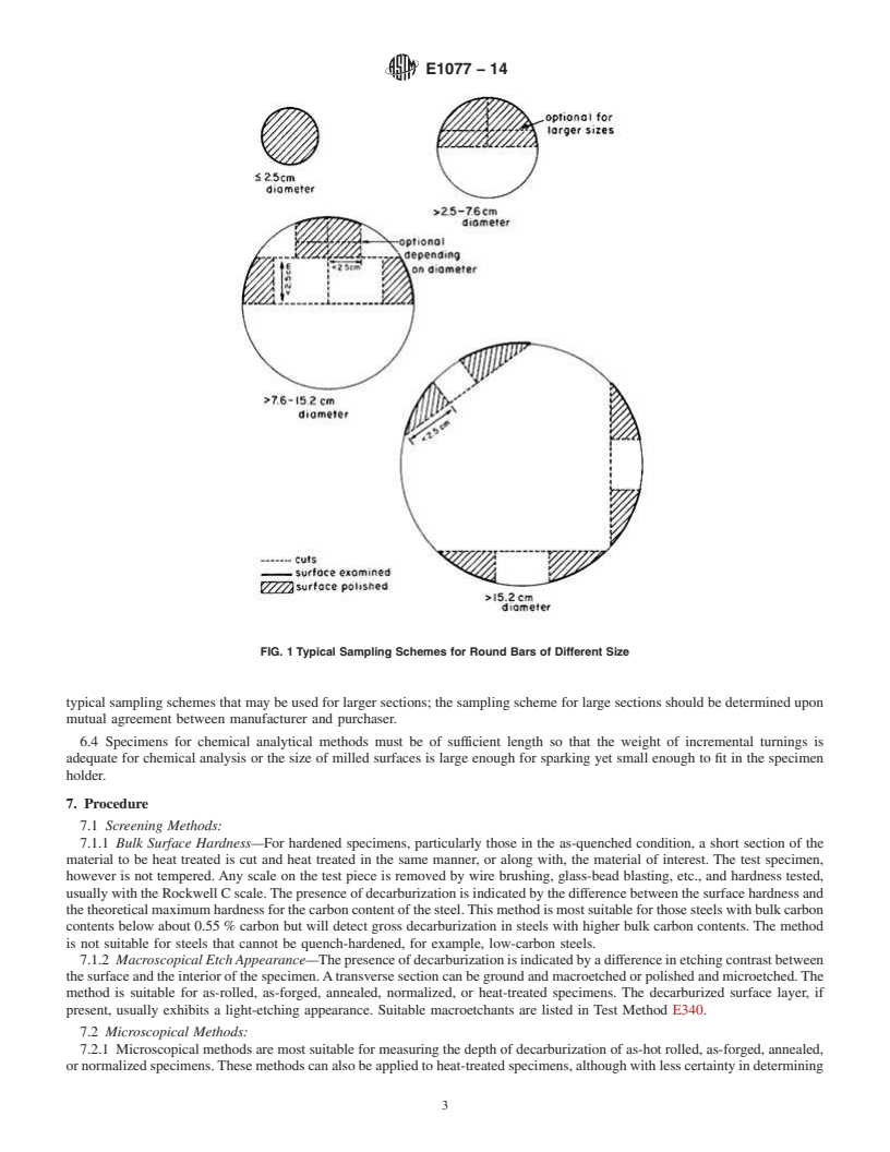 REDLINE ASTM E1077-14 - Standard Test Methods for  Estimating the Depth of Decarburization of Steel Specimens