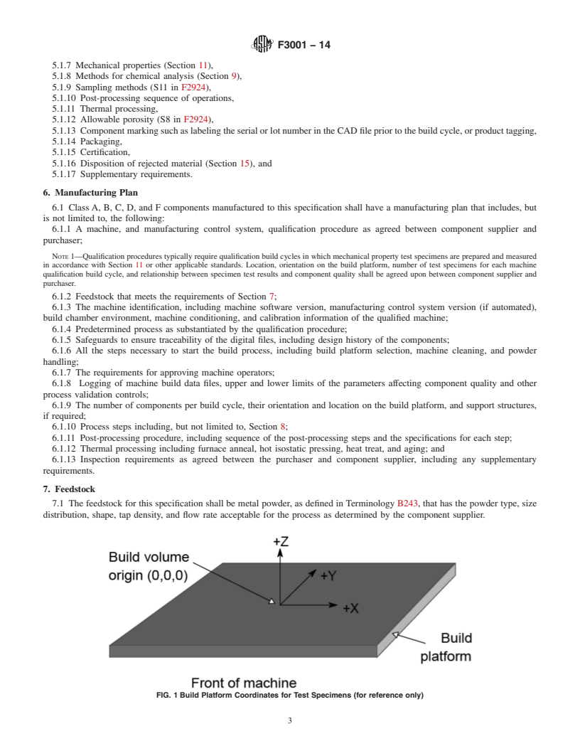 REDLINE ASTM F3001-14 - Standard Specification for Additive Manufacturing Titanium-6 Aluminum-4 Vanadium ELI &#40;Extra  Low Interstitial&#41; with Powder Bed Fusion