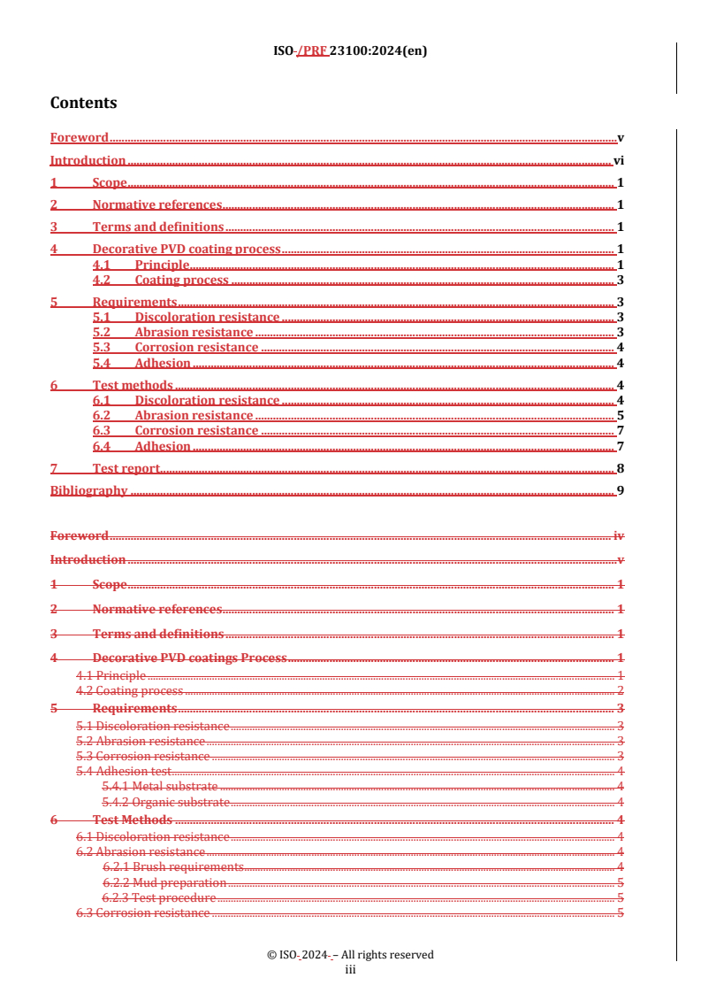 REDLINE ISO/PRF 23100 - Decorative physical vapor deposition (PVD) coatings on kitchen and sanitary ware fittings — Specification and test methods
Released:8. 10. 2024