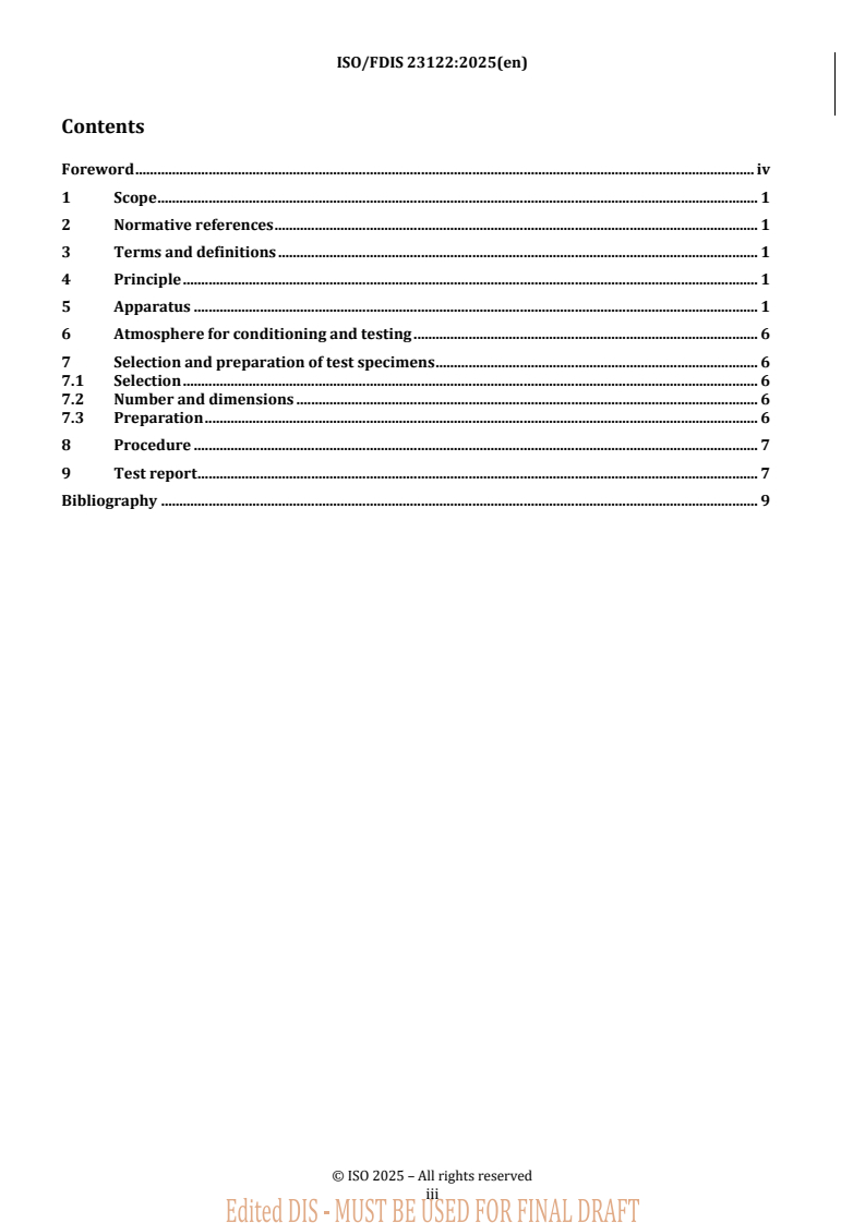REDLINE ISO/FDIS 23122 - Textile floor coverings — Production of changes in appearance by means of a hexapod tumbler tester
Released:21. 03. 2025