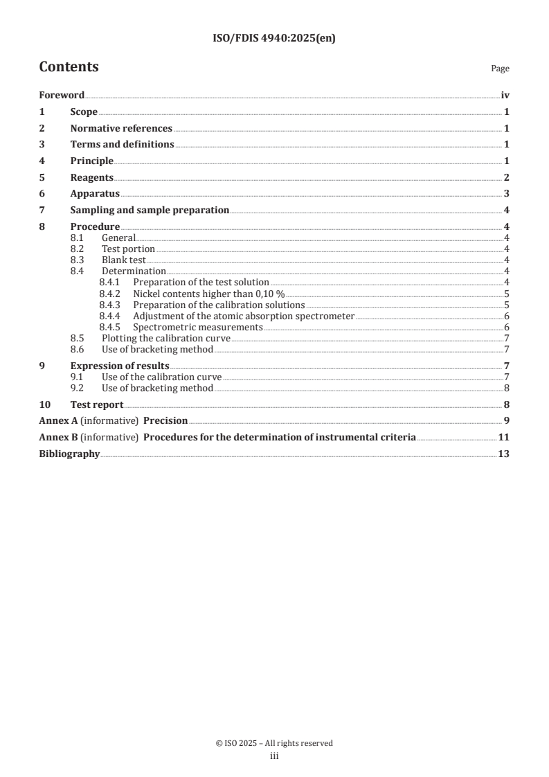 ISO/FDIS 4940 - Steel and cast iron — Determination of nickel content — Flame atomic absorption spectrometric method
Released:25. 04. 2025