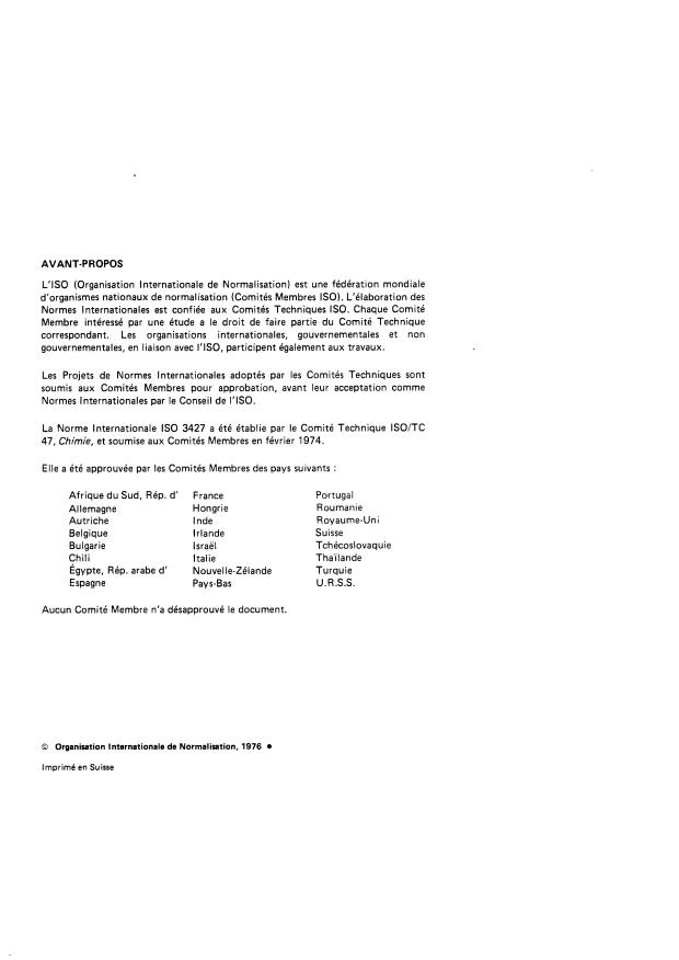 ISO 3427:1976 ISO 3427:1976 - Hydrocarbures halogénés gazeux (gaz liquéfiés) -- Prélevement d'un échantillon - Page 2 preview