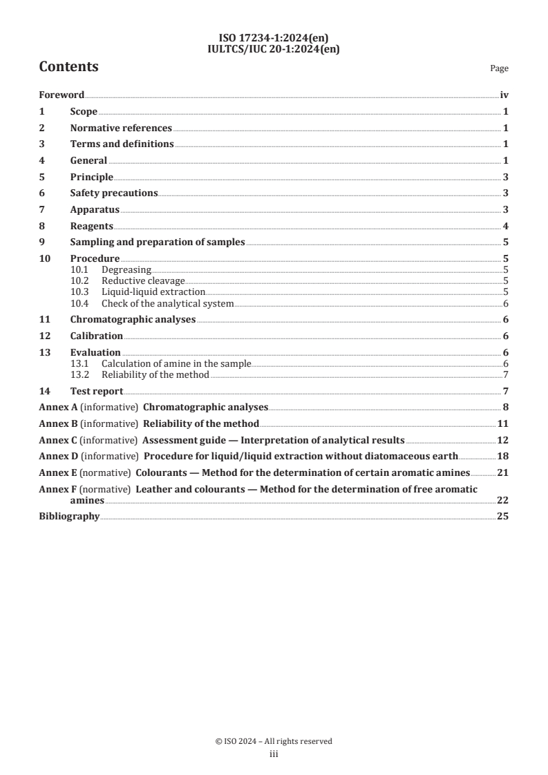 ISO 17234-1:2024 - Leather — Chemical tests for the determination of certain azo colourants in dyed leathers — Part 1: Determination of certain aromatic amines derived from azo colourants
Released:12/3/2024