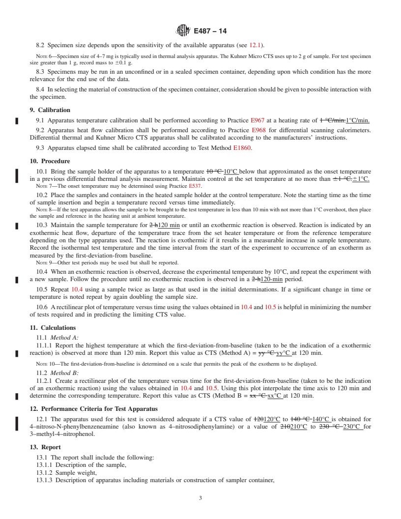 REDLINE ASTM E487-14 - Standard Test Method for  Constant-Temperature Stability of Chemical Materials