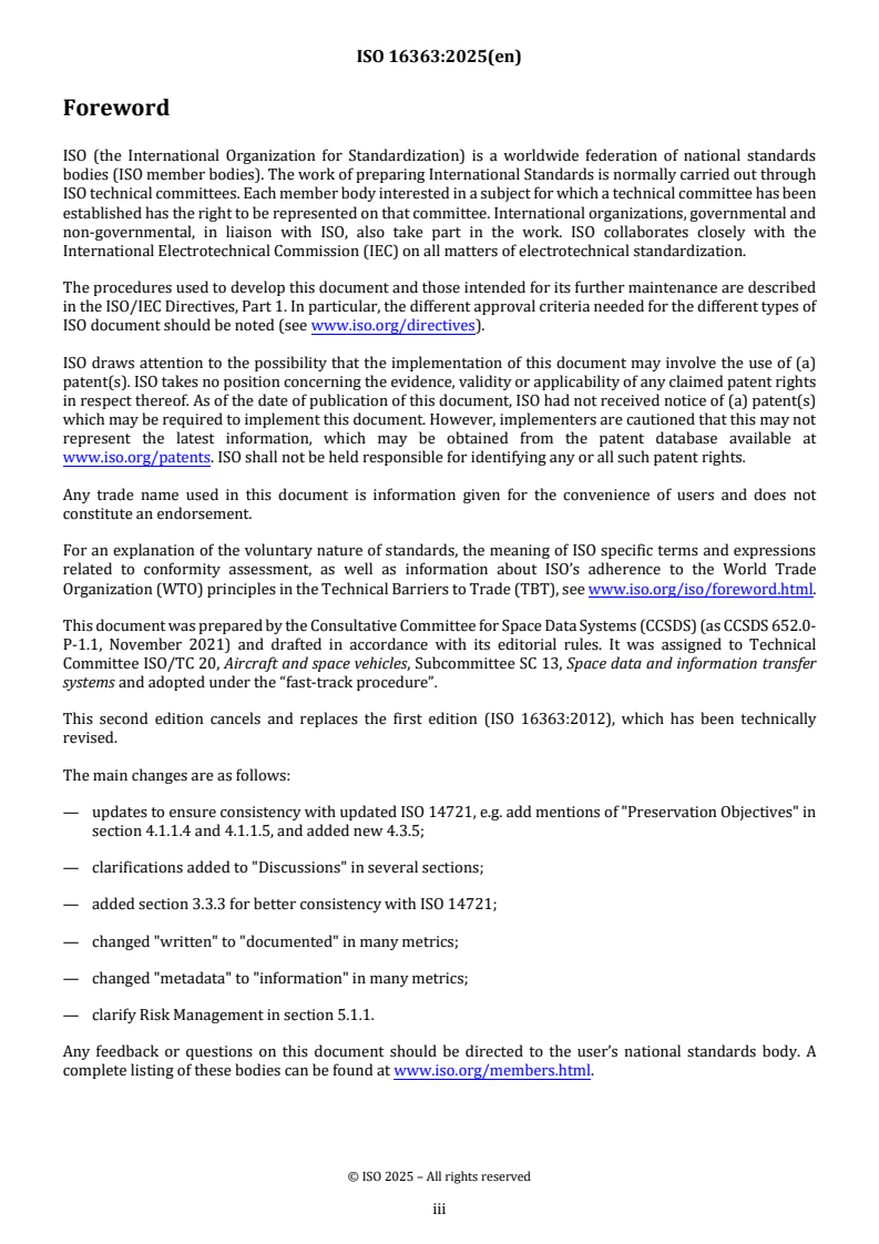 ISO/PRF 16363 - Space data and information transfer systems — Audit and certification of trustworthy digital repositories
Released:21. 01. 2025