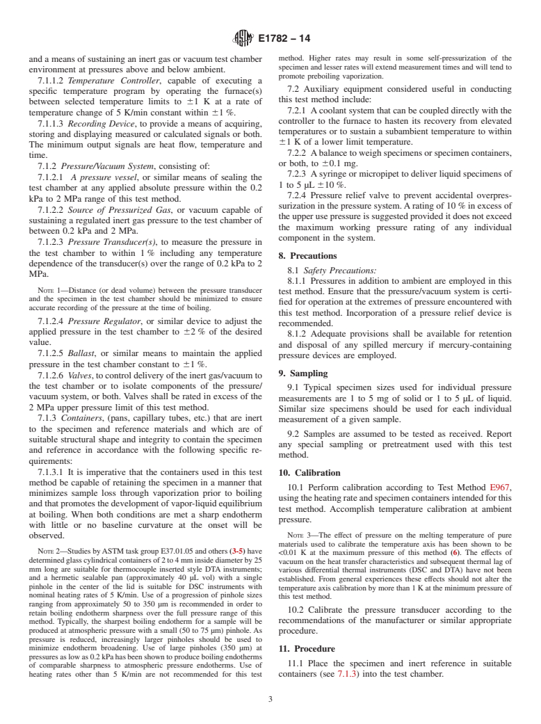 ASTM E1782-14 - Standard Test Method for  Determining Vapor Pressure by Thermal Analysis