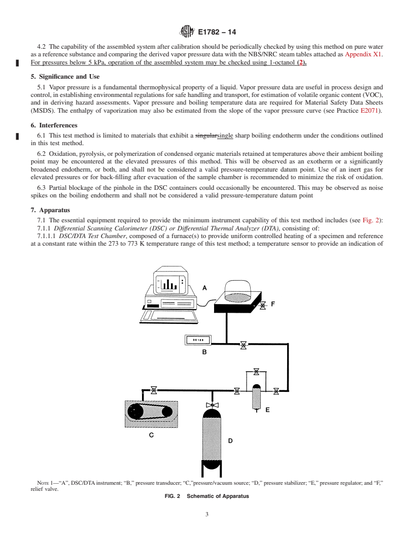 REDLINE ASTM E1782-14 - Standard Test Method for  Determining Vapor Pressure by Thermal Analysis