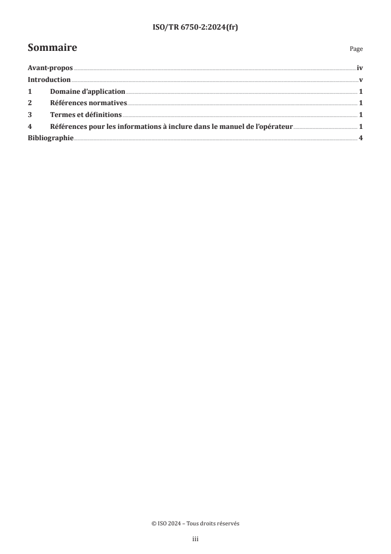 ISO/TR 6750-2:2024 - Engins de terrassement — Manuel de l'opérateur — Partie 2: Liste de références
Released:31. 01. 2024