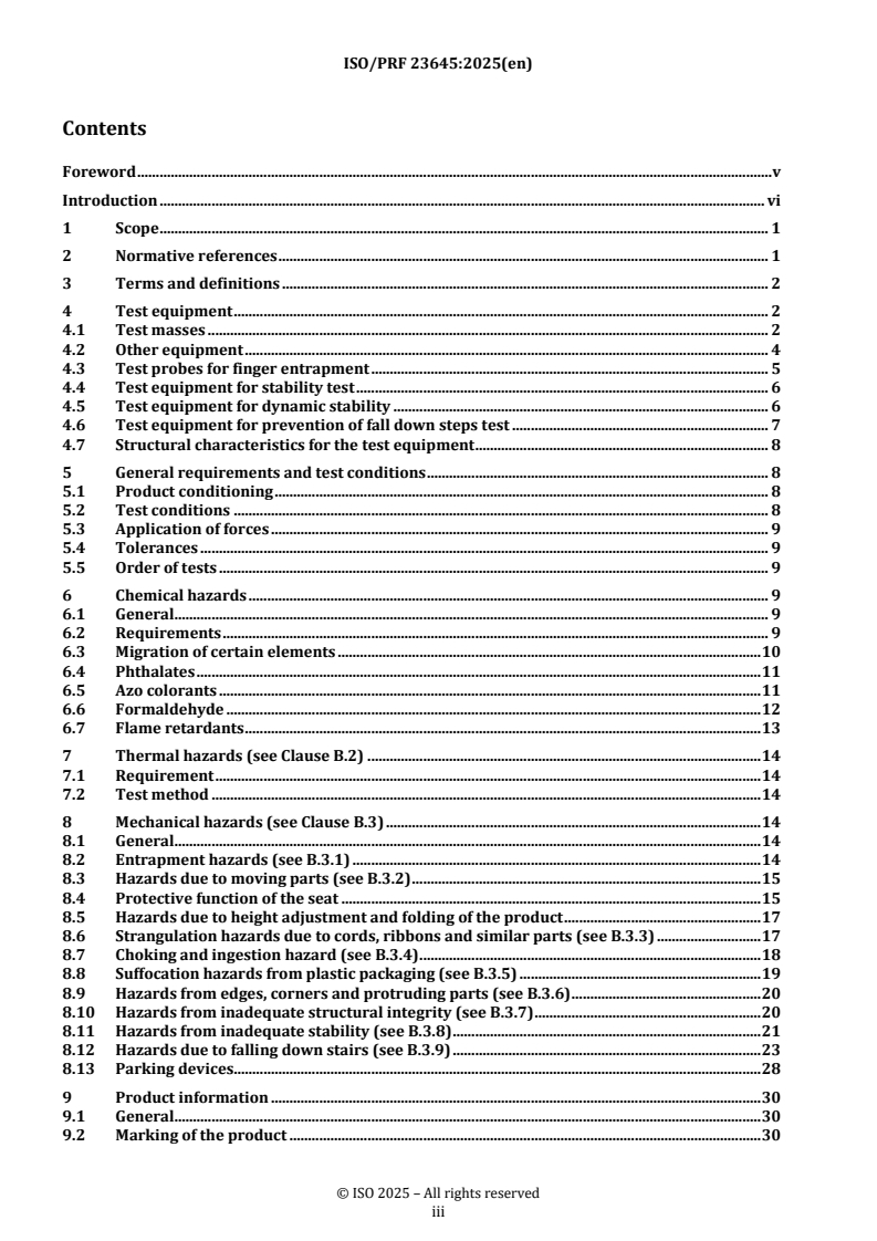 REDLINE ISO/PRF 23645 - Child care articles — Baby walking frames — Safety requirements and test methods
Released:16. 05. 2025