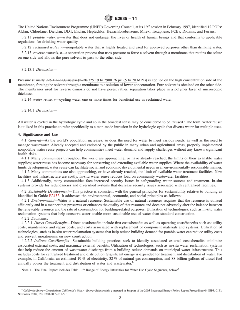 REDLINE ASTM E2635-14 - Standard Practice for  Water Conservation in Buildings Through In-Situ Water Reclamation