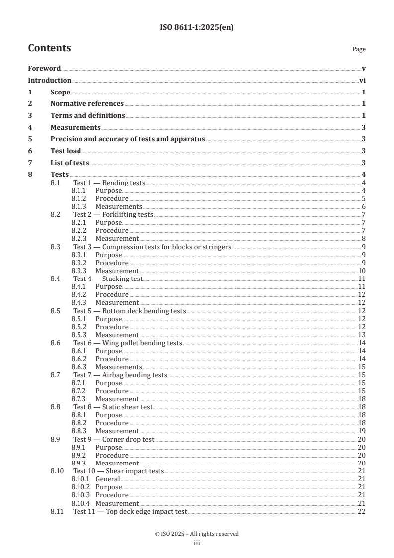 ISO 8611-1:2025 - Pallets for materials handling — Flat pallets — Part 1: Test methods
Released:21. 02. 2025