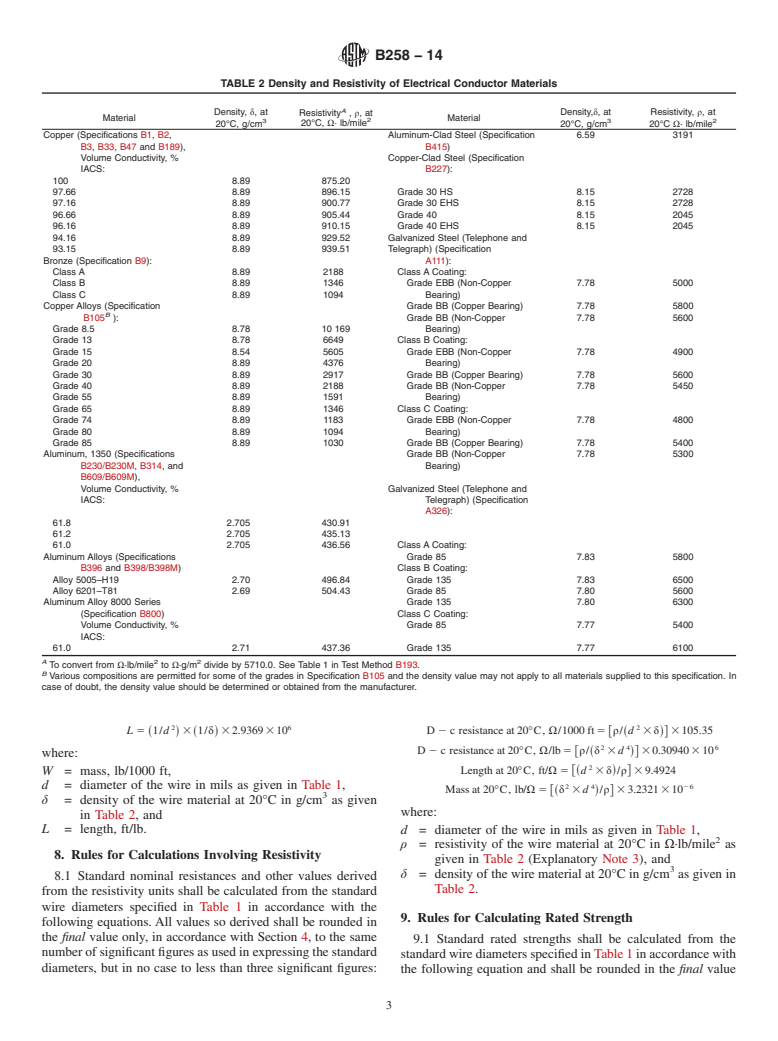 ASTM B258-14 - Standard Specification for Standard Nominal Diameters and Cross-Sectional Areas of AWG   Sizes of Solid Round Wires Used as Electrical Conductors