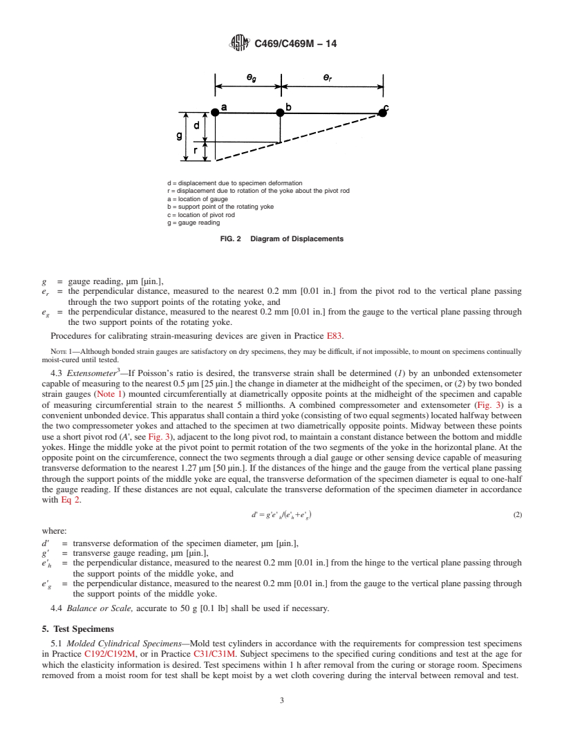 REDLINE ASTM C469/C469M-14 - Standard Test Method for  Static Modulus of Elasticity and Poisson&rsquo;s Ratio of Concrete  in Compression