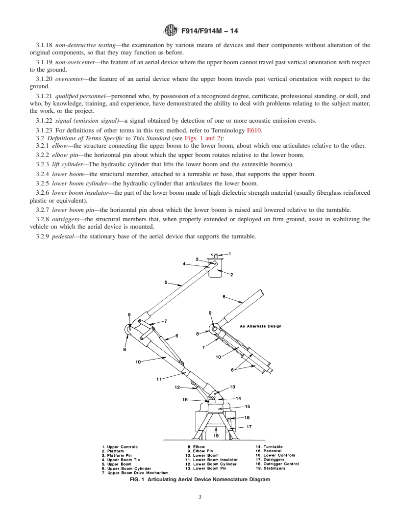 REDLINE ASTM F914/F914M-14 - Standard Test Method for  Acoustic Emission for Aerial Personnel Devices Without Supplemental   Load Handling Attachments