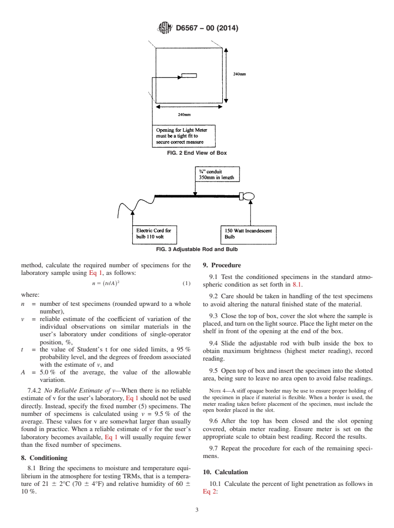 ASTM D6567-00(2014) - Standard Test Method for  Measuring the Light Penetration of a Turf Reinforcement Mat  &#40;TRM&#41;