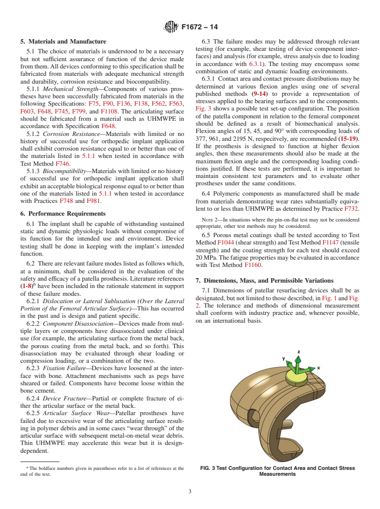 ASTM F1672-14 - Standard Specification for  Resurfacing Patellar Prosthesis