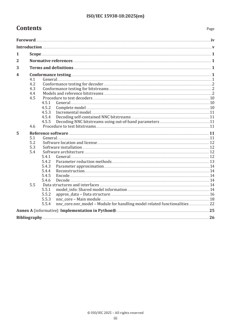 ISO/IEC 15938-18:2025 - Information technology — Multimedia content description interface — Part 18: Conformance and reference software for compression of neural networks
Released:26. 02. 2025