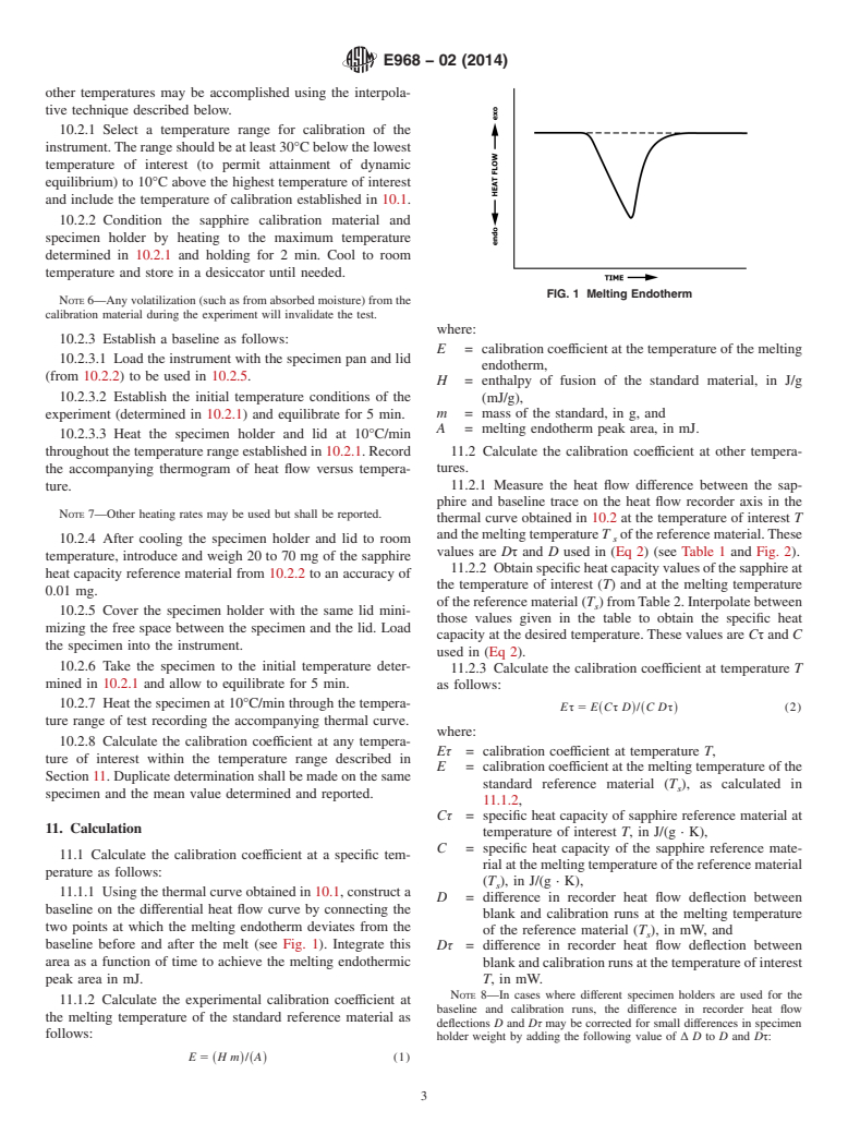 ASTM E968-02(2014) - Standard Practice for  Heat Flow Calibration of Differential Scanning Calorimeters (Withdrawn 2023)