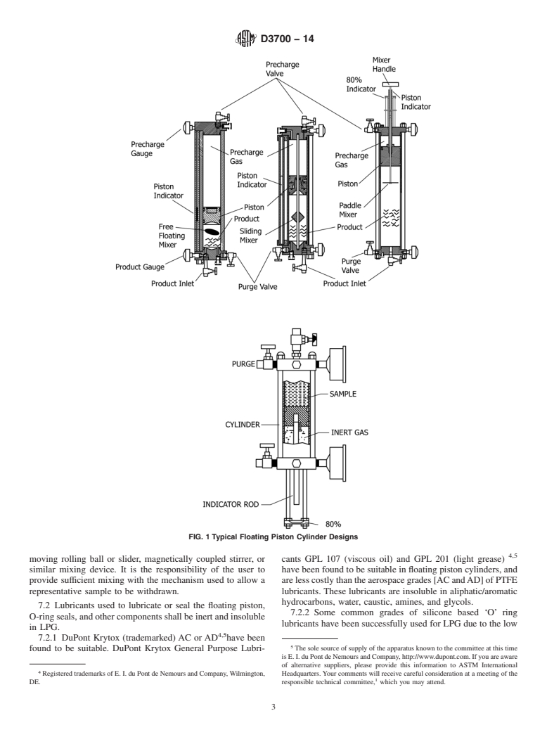 ASTM D3700-14 - Standard Practice for Obtaining LPG Samples Using a Floating Piston Cylinder