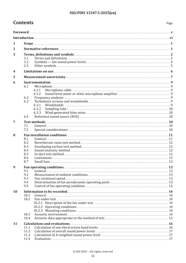 ISO/FDIS 13347-1 - Fans — Determination of fan sound power levels under standardized laboratory conditions — Part 1: General overview
Released:24. 04. 2025